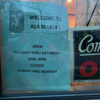 Ala Maria's - Hours - Italian Near Me - Washington, Pennsylvania
