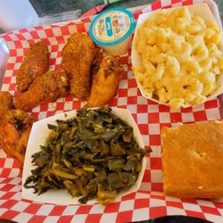 The Porkette - Chili Lime Wings, Mac like Grandmom makes and Collards!