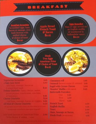 Menu photo 6 Red Rooster Cafe Mineral Point, WI