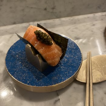 Mari - Salmon with caviar - Korean Near Me - New York, New York