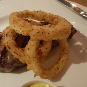 The Bull Hotel - Med/well done Sirloin with onion rings & bearnaise sauce - Hotels Near Me - Bridport, DOR