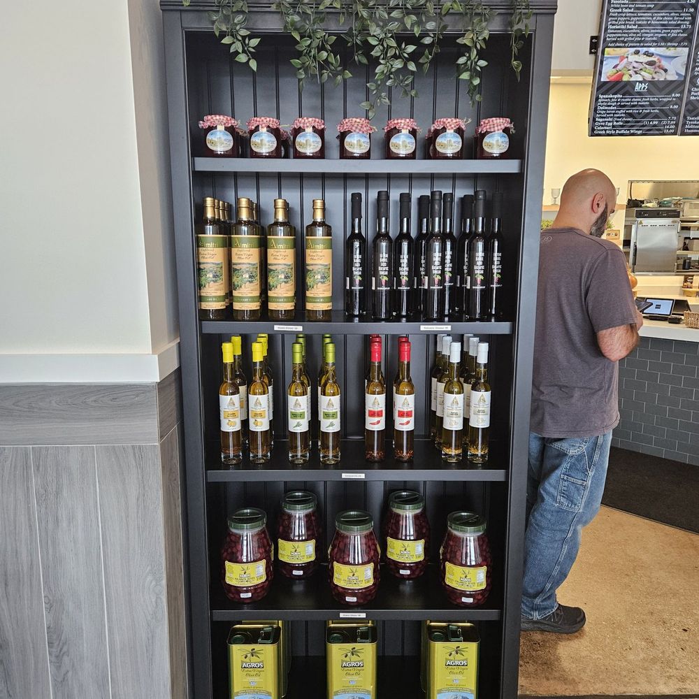 Mr. Souvlaki - Selection of olive oils for sale. - Greek Near Me - Nottingham, Maryland Mr. Souvlaki - Selection of olive oils for sale. - Greek Near Me - Nottingham, Maryland
