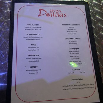 100% Delicias - Wine menu - Latin American Near Me - Roslindale, Massachusetts 100% Delicias - Wine menu - Latin American Near Me - Roslindale, Massachusetts