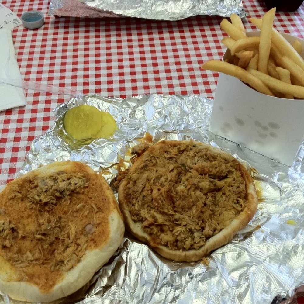 Jumbo chopped pork sandwich Jumbo chopped pork sandwich