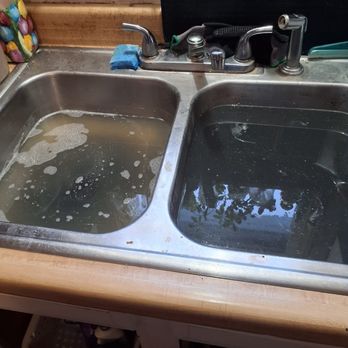 Bluefrog Plumbing + Drain - Sink backup condition captured before drain clearing and cleanup - Plumbing Near Me - North Royalton, Ohio