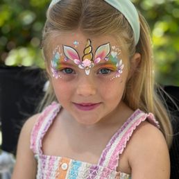 Unicorn Face Paint for the birthday girl Unicorn Face Paint for the birthday girl