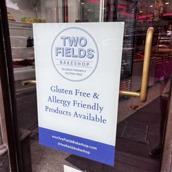 Two Fields Bakeshop - Storefront door