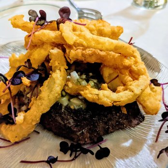 Cafe Sylvia - This is an incredible hanger steak under crispy and crazy good onion rings. - Hotels Near Me - Newport, Oregon Cafe Sylvia - This is an incredible hanger steak under crispy and crazy good onion rings. - Hotels Near Me - Newport, Oregon
