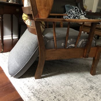 Classic Upholstery - Foam slips through back of chair - Furniture Reupholstery Near Me - Conroe, Texas Classic Upholstery - Foam slips through back of chair - Furniture Reupholstery Near Me - Conroe, Texas