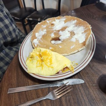 Big Y Cafe - Pancake - with omelette. - Breakfast & Brunch Near Me - Peshastin, Washington Big Y Cafe - Pancake - with omelette. - Breakfast & Brunch Near Me - Peshastin, Washington