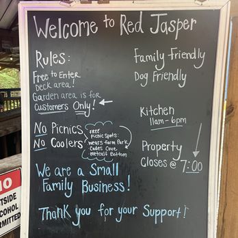 Red Jasper Beer Garden - welcome sign - Beer Gardens Near Me - Sevierville, Tennessee Red Jasper Beer Garden - welcome sign - Beer Gardens Near Me - Sevierville, Tennessee