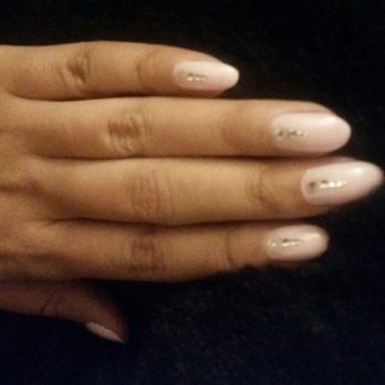 Polish Nail Bar - The nail stickers were mine, and Lena put them before the top coat. - Nail Salons Near Me - Chicago, Illinois
