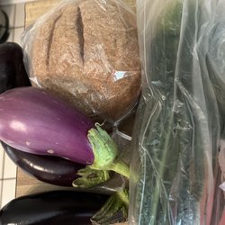 Berry Hill Farm - Fresh baked bread, eggplant and kale