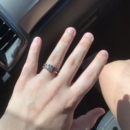 Custom made wedding band and engagement ring by Abel. Custom made wedding band and engagement ring by Abel.