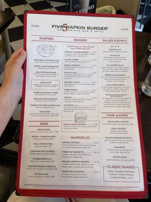 Menu photo 5 5 Napkin Burger New York, NY