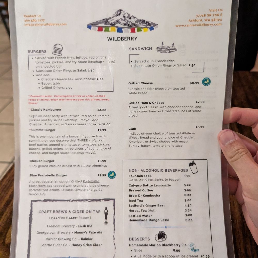Wildberry Restaurant - Menu (Aug 2025) - American Near Me - Ashford, Washington Wildberry Restaurant - Menu (Aug 2025) - American Near Me - Ashford, Washington