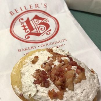 Beiler's Bakery - Elvis donut-tastes like a peanut butter filled maple bacon donut - Bakeries Near Me - Philadelphia, Pennsylvania Beiler's Bakery - Elvis donut-tastes like a peanut butter filled maple bacon donut - Bakeries Near Me - Philadelphia, Pennsylvania
