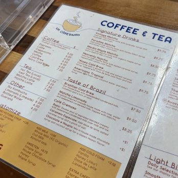 Cafe VNTG - Drink Menu - Cafes Near Me - Urban Honolulu, Hawaii