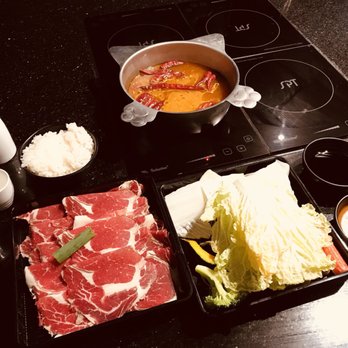 Jazz Cat Restaurant - Lunch special - $13.98 Beef with extra spicy pork bone broth/ ponzu dipping sauce/spicy Japanese sesame dipping sauce - Asian Fusion Near Me - Arcadia, California