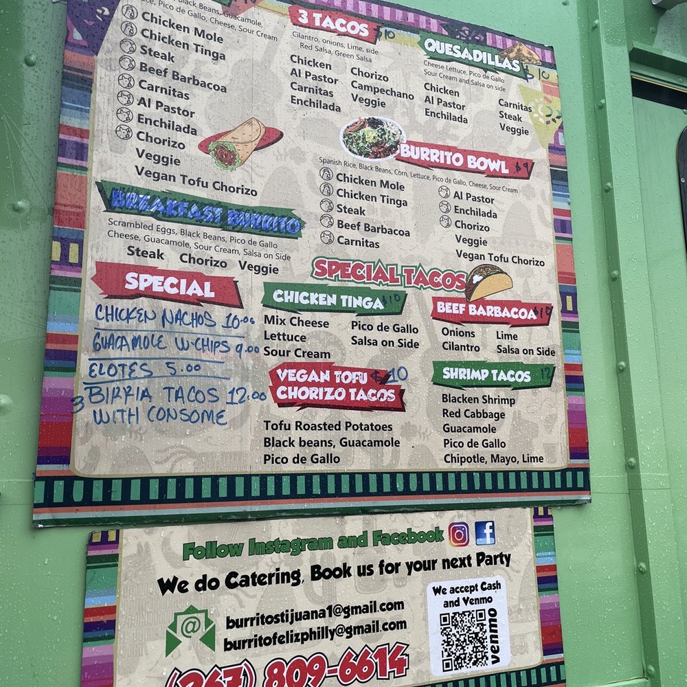 Menu as of Mar 2021