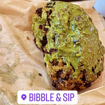 Bibble & Sip - Matcha Chocolate Scone - Coffee & Tea Near Me - New York, New York Bibble & Sip - Matcha Chocolate Scone - Coffee & Tea Near Me - New York, New York