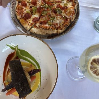 El Nido - black cod and green chile pepperoni pizza - American Near Me - Santa Fe, New Mexico
