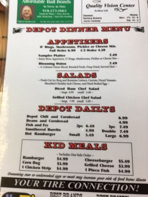 Menu photo 6 Nowata Depot Cafe Nowata, OK Menu photo 6 Nowata Depot Cafe Nowata, OK