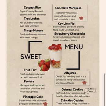 Caprichos On Board - Sweet menu - Caterers Near Me Caprichos On Board - Sweet menu - Caterers Near Me