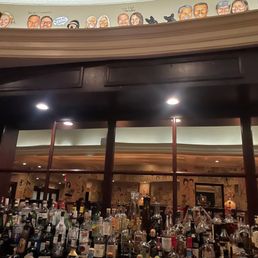 Caricatures above the bar. Caricatures above the bar.