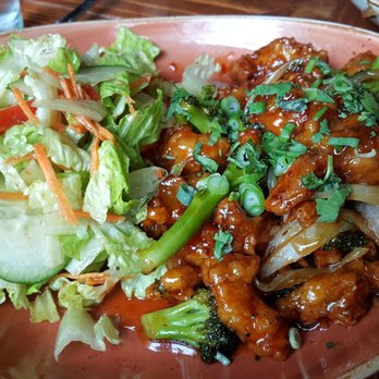 Bar Bao - General tso's chicken with salad instead of rice. - Asian Fusion Near Me - Arlington, Virginia Bar Bao - General tso's chicken with salad instead of rice. - Asian Fusion Near Me - Arlington, Virginia