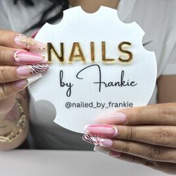 Nailed By Frankie - 10 finger Nail art on long Aprés gelX