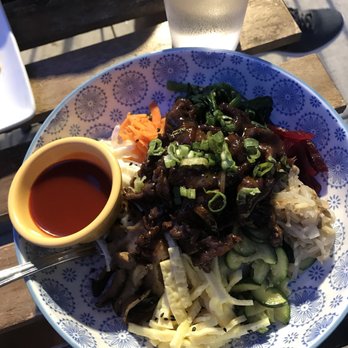 Tosti Cafe & Kitchen - Bibimbap bowl with beer bulgogi - Coffee & Tea Near Me - Hoboken, New Jersey Tosti Cafe & Kitchen - Bibimbap bowl with beer bulgogi - Coffee & Tea Near Me - Hoboken, New Jersey