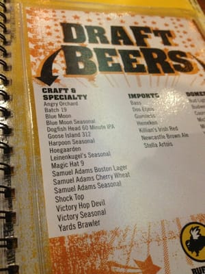 Menu photo 3 Buffalo Wild Wings Sicklerville, NJ