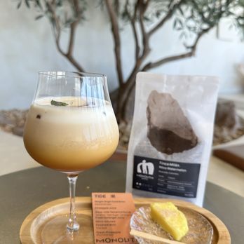 Monolith Coffee - Tide signature coffee drink Finca Milan nitrogen watermelon coffee beans - Coffee & Tea Near Me - Alhambra, California Monolith Coffee - Tide signature coffee drink Finca Milan nitrogen watermelon coffee beans - Coffee & Tea Near Me - Alhambra, California
