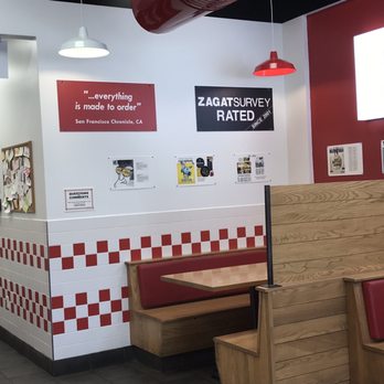 Five Guys - the interior of a fast food restaurant - Burgers Near Me - Trussville, Alabama Five Guys - the interior of a fast food restaurant - Burgers Near Me - Trussville, Alabama