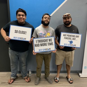Next-Gen Escape - We were so close! We weren't able to escape on time, but we had a blast! - Escape Games Near Me - Fresno, California Next-Gen Escape - We were so close! We weren't able to escape on time, but we had a blast! - Escape Games Near Me - Fresno, California