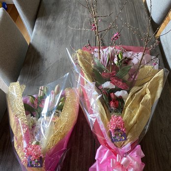Angeluck Custom Design - Two bouquets, nice peonies, some tulips, and notice those cherry blossom branches. Truly amazing and inspiring. - Florists Near Me - Torrance, California Angeluck Custom Design - Two bouquets, nice peonies, some tulips, and notice those cherry blossom branches. Truly amazing and inspiring. - Florists Near Me - Torrance, California