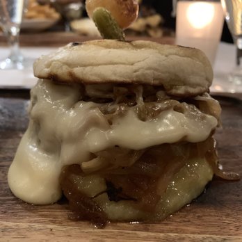 Le Rivage - French onion soup burger - French Near Me - New York, New York Le Rivage - French onion soup burger - French Near Me - New York, New York