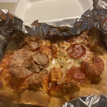 Mr Sub Sandwich Shop - Pepperoni Pizza Slice and Sausage Pizza Slice - Not my favorite pizza - Pizza Near Me - Watertown, New York Mr Sub Sandwich Shop - Pepperoni Pizza Slice and Sausage Pizza Slice - Not my favorite pizza - Pizza Near Me - Watertown, New York