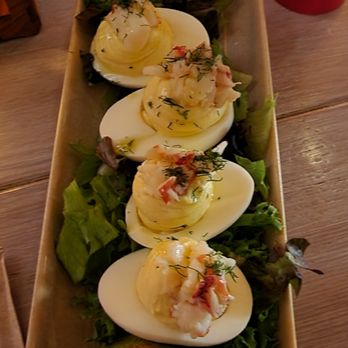 Monkeypod Kitchen by Merriman - Lobster deviled eggs - New American Near Me - Kihei, Hawaii Monkeypod Kitchen by Merriman - Lobster deviled eggs - New American Near Me - Kihei, Hawaii
