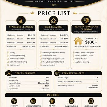 Ri Royal Cleaning - Pricing list - Home Cleaning Near Me Ri Royal Cleaning - Pricing list - Home Cleaning Near Me