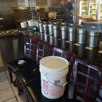 Gk Mongolian Bbq - This is how they have to do the sauce now. What a shame my food did not taste as good because they don't do it how I would do it. - Mongolian Near Me - Manteca, California
