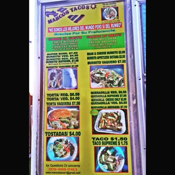 Marco's Tacos - Their newest menu - Food Trucks Near Me - Le Grand, California Marco's Tacos - Their newest menu - Food Trucks Near Me - Le Grand, California
