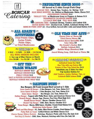 Menu photo 1 Boxcar Grille Statesville, NC