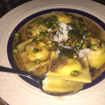 Barbuzzo - Ricotta Ravioli with brown butter, local fiddle head ferns, pecorino stagionata, balsamic - Mediterranean Near Me - Philadelphia, Pennsylvania Barbuzzo - Ricotta Ravioli with brown butter, local fiddle head ferns, pecorino stagionata, balsamic - Mediterranean Near Me - Philadelphia, Pennsylvania