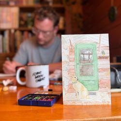 The Flying Moon Cabins - Perfect set up for doing some art.