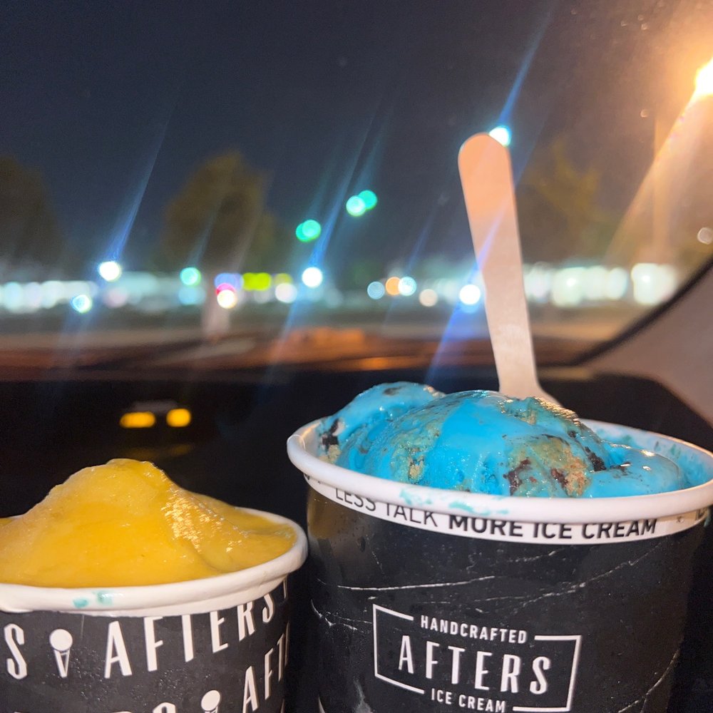 Afters Ice Cream - Mango Sorbet and Cookie Monster - Ice Cream & Frozen Yogurt Near Me - Fullerton, California