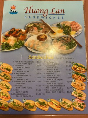 Menu photo 7 Huong Lan Fresno, CA