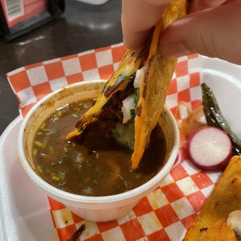 Tacon Hambre - Dipping sauce for the quesabirria tacos - Mexican Near Me - American Canyon, California Tacon Hambre - Dipping sauce for the quesabirria tacos - Mexican Near Me - American Canyon, California