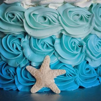 Delish Cakes & Pastries - a cake decorated with blue roses and a starfish - Patisserie/Cake Shop Near Me - Delta, British Columbia Delish Cakes & Pastries - a cake decorated with blue roses and a starfish - Patisserie/Cake Shop Near Me - Delta, British Columbia